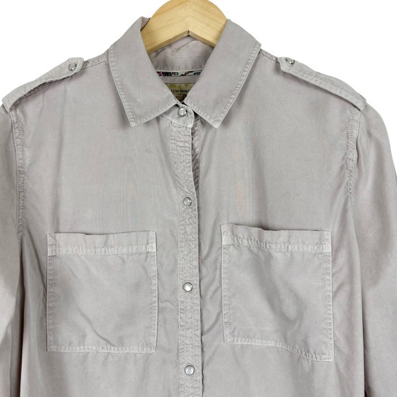 HOLDING HORSES Dimanche Button Down Shirt with Pearl Snap Buttons Size XS - Picture 3 of 13